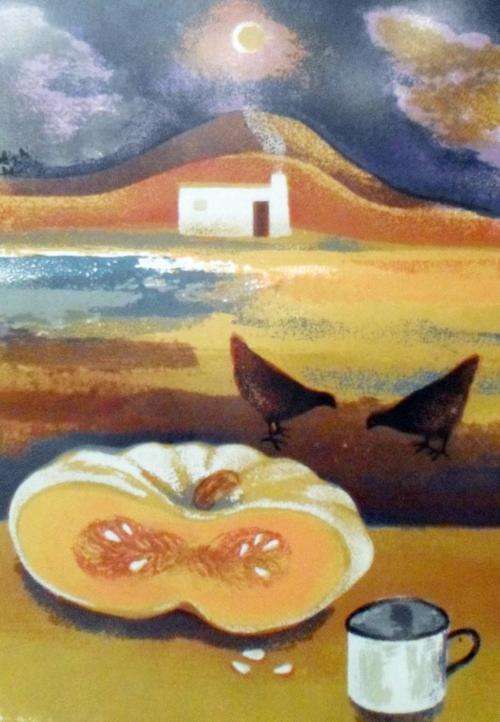 Wendy Malan - Pumpkin - A beautiful silkscreen - Take a close look!